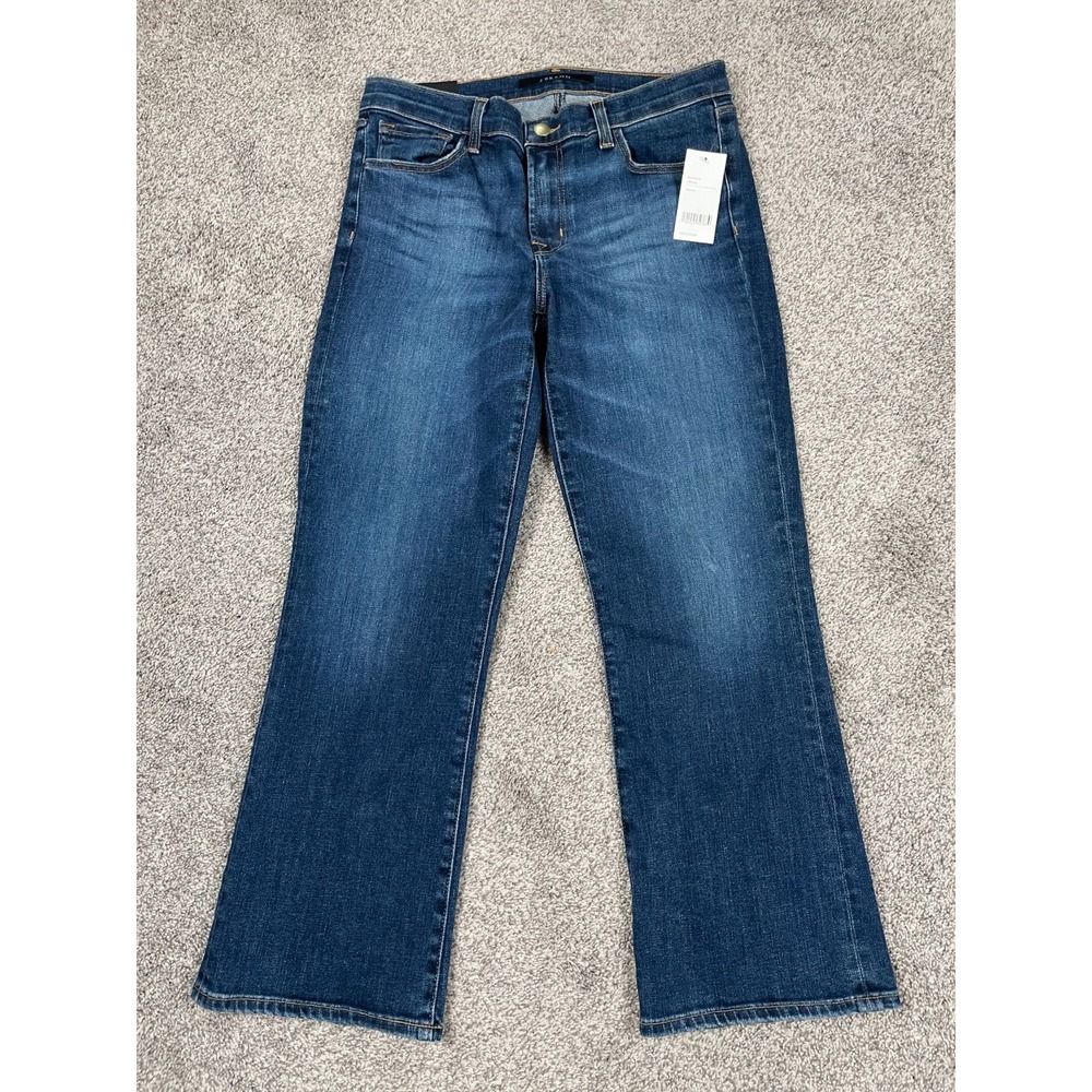 J Brand Jeans Womens 29 Selena Arcade Dark Was Faded Denim Crop Boot Classic NEW